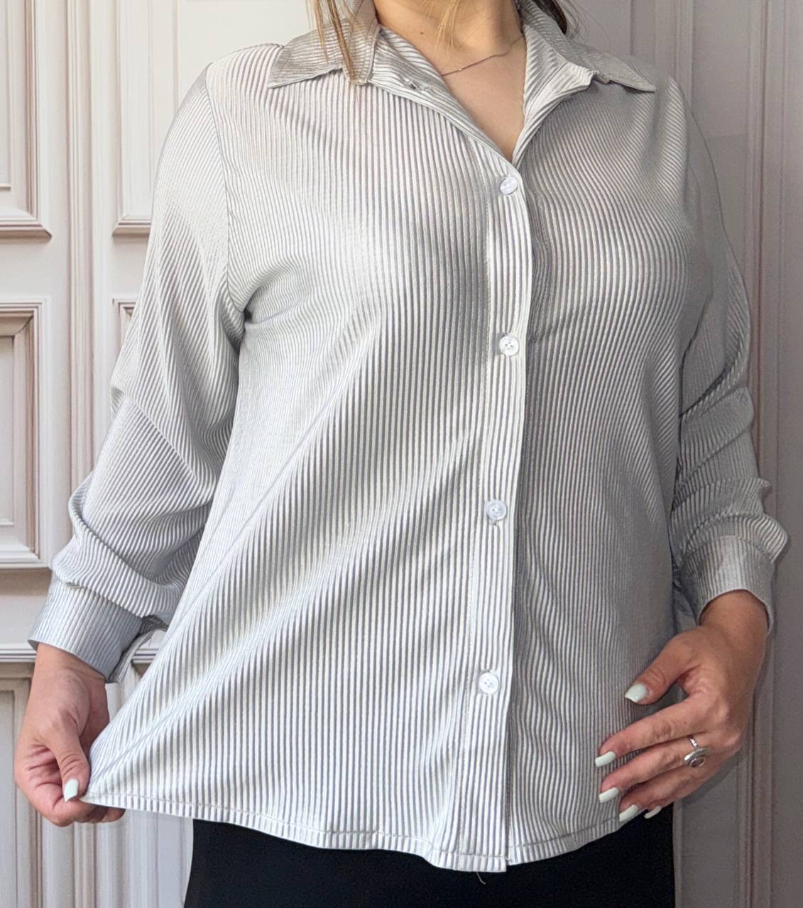 شومیز ابریشمی پلیسه براق و‌لخت