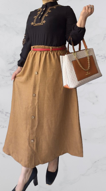 شومیز دامن گلدوزی شده ابرو بادی