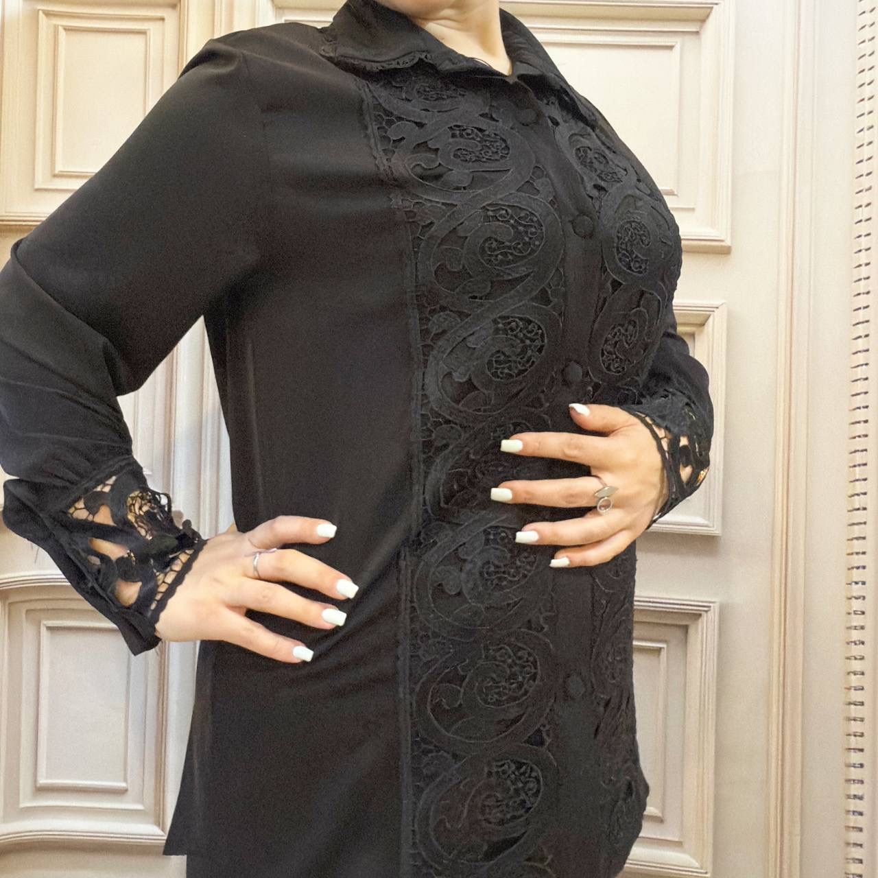 شومیز مجلسی استین گیپور