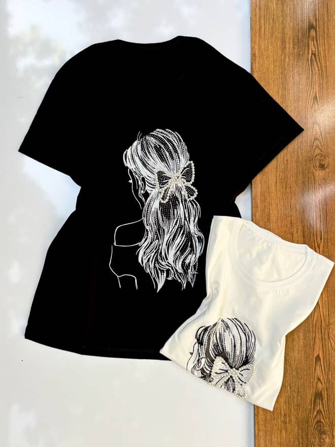 تیشرت ویسکوز پنبه اعلاء با نگین